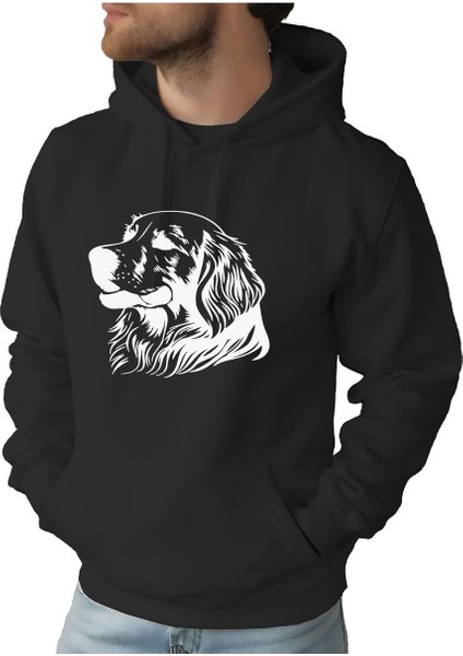 Erkek Tişört Hoodie 3 Iplik Nakış Kalın Pamuklu Kapüşonlu