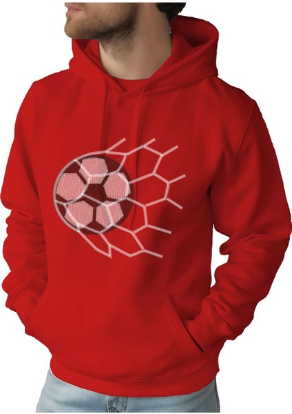 Erkek Tişört Hoodie 3 Iplik Nakış Kalın Pamuklu Kapüşonlu