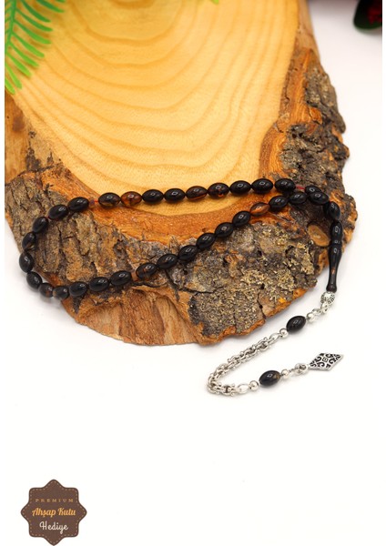 Hareli Siyah Arpa Kesim Alpaka Püsküllü Ateş Kehribar Tesbih 201023473 modelleri