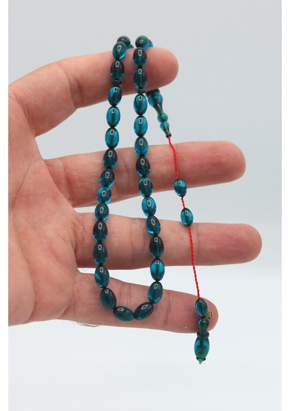 Açık Mavi Arpa Kesim Özel Sistem Ateş Kehribar Tesbih 201023418 modelleri