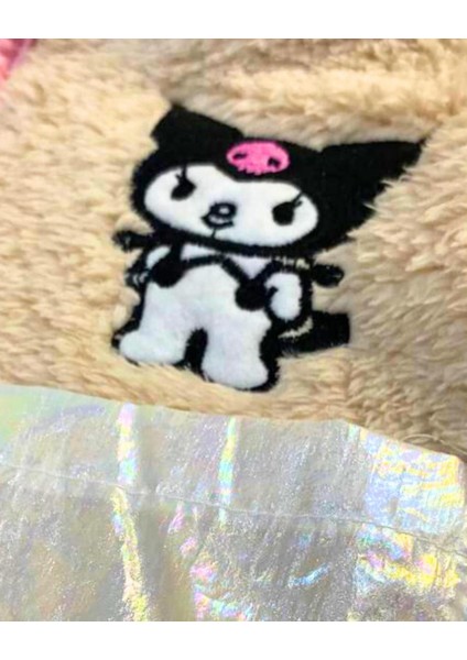 Fermuarlı Kapüşonlu Peluş Polar Baskılı Kız Bebek Mont (S.kahve) indirimleri