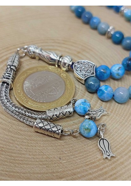 Apatit Taşı 33LÜK Tesbih 6mm (3208) modelleri