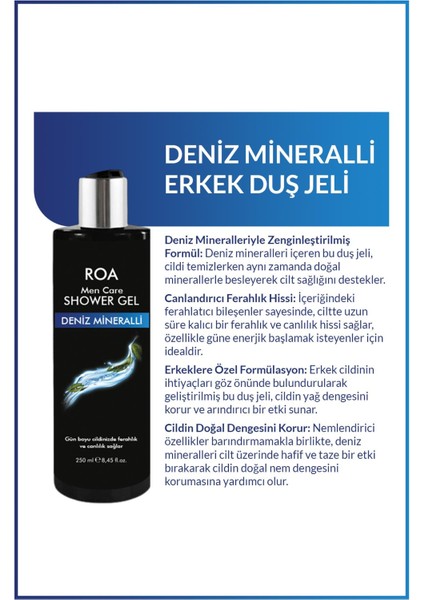 Erkek Duş Jeli Deniz Mineralli 250 ml fiyatları