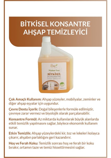 Roa Bitkisel Konsantre Ahşap Temizleyici 1000ml