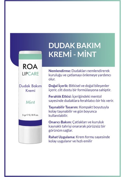 Dudak Bakım Kremi Mint 5 gr fiyatları