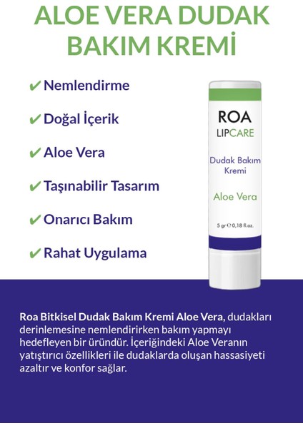 Dudak Bakım Kremi Aloevera 5 gr modelleri