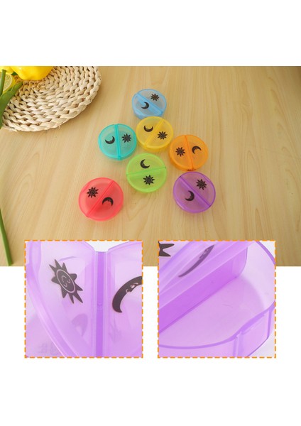 Хранение Продукции,günlük Ilaç Organizatörü (Günde Iki Kez) - Haftalık Am/pm Hap Kutusu, Yuvarlak Ilaç Organizatörü, 7 Günlük Hap Kabı (Gri Kutu) (Yurt Dışından) indirimleri