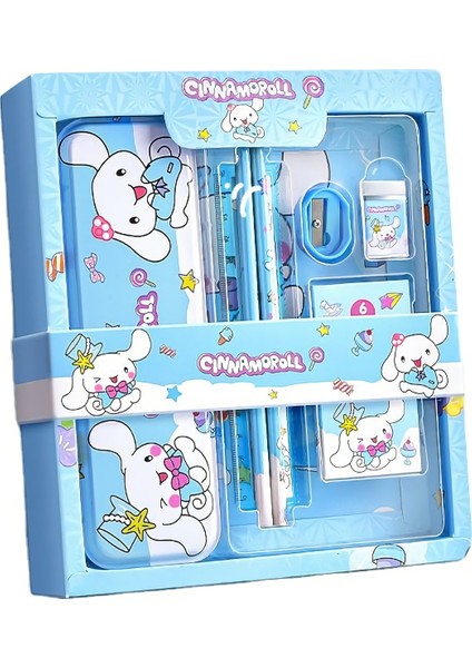 Cinnamoroll 7 Parça Kırtasiye Seti, Okul Seti-Mavi