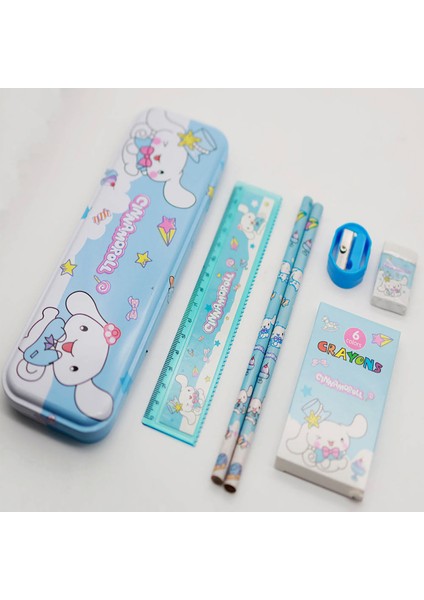 Cinnamoroll 7 Parça Kırtasiye Seti, Okul Seti-Mavi modelleri