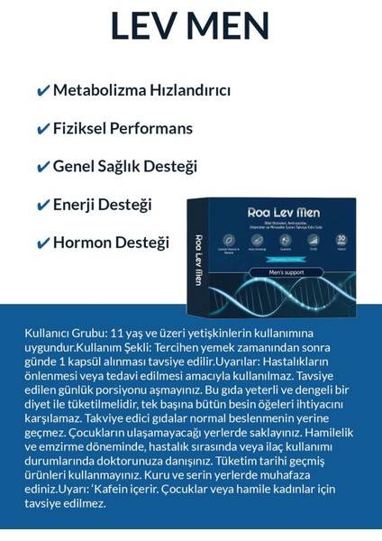 Lev Men 30 Kapsül modelleri