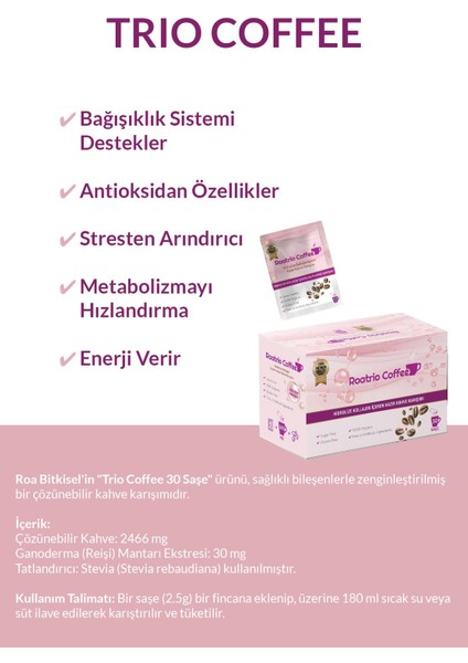 Trio Coffee 30 Saşe modelleri