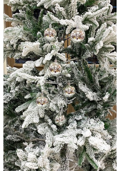 Yılbaşı Ağacı Topu Parlak Orta Boy 6 cm 6 Adet