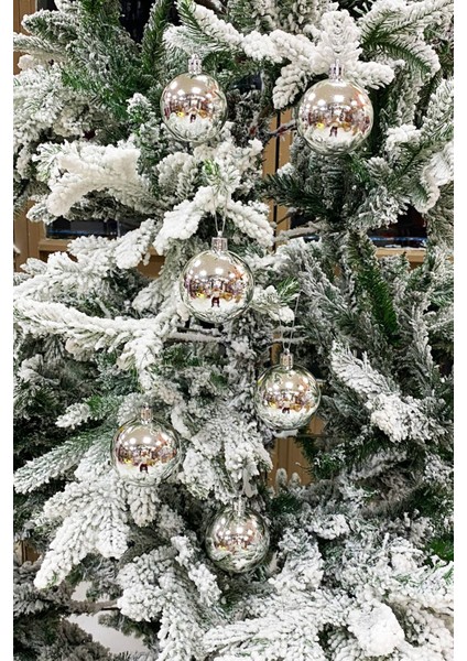 Yılbaşı Ağacı Topu Parlak Orta Boy 6 cm 6 Adet fiyatları