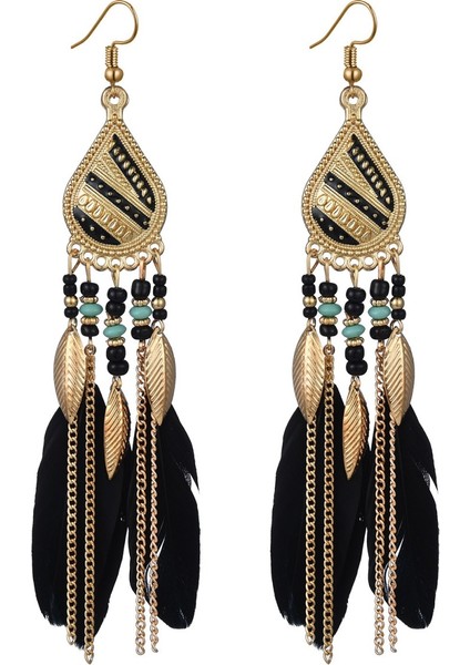 Kadın Sahte Tüy Küpe Bohemian Saçak Püskül Uzun Damla Dangle Küpe Seti Dream Catcher Tasarım ile Kadın Kızlar Için (Yurt Dışından) fiyatları