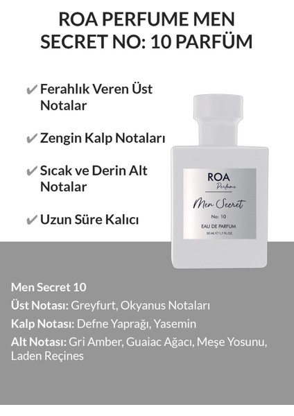 Perfume Men Secret No:10 Parfüm