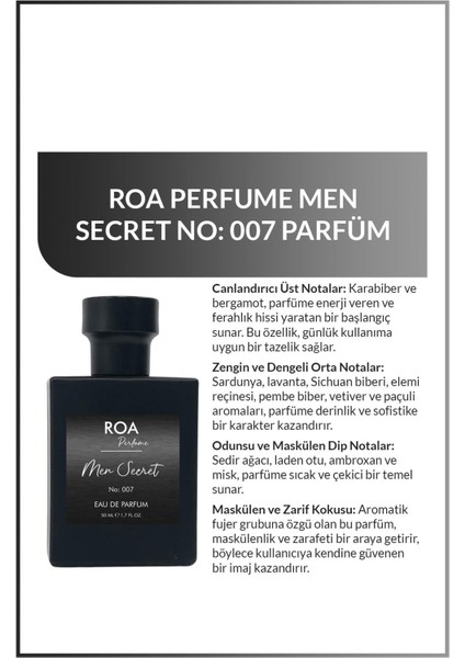 Perfume Men Secret NO:007 Parfüm