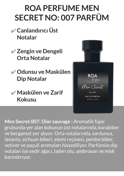 Perfume Men Secret NO:007 Parfüm