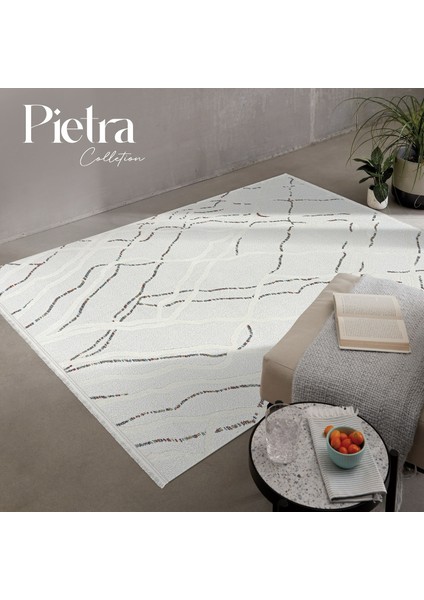 Pietra Koleksiyonu Dekoratif Modern Saçaklı Halı 8206 Multi