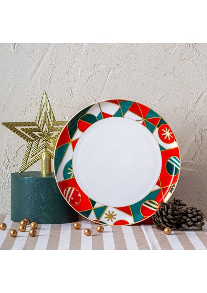 Istanbul Porselen Starlight Fine Bone New Year Yılbaşı Servis Tabağı 27 cm