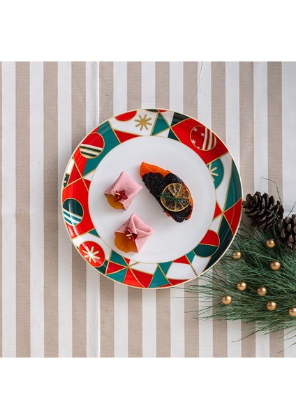 Istanbul Porselen Starlight Fine Bone New Year Yılbaşı Servis Tabağı 27 cm modelleri