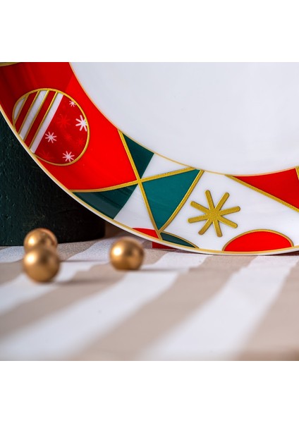 Istanbul Porselen Starlight Fine Bone New Year Yılbaşı Servis Tabağı 27 cm indirimleri