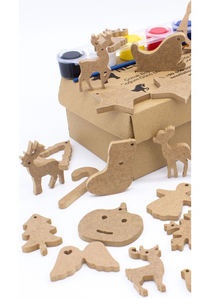 Yılbaşı Süsü Yılbaşı Boyama Seti 30 Adet Boyama Objesi.yılbaşı Dekoru. Yılbaşı Ağacı Süsleri. modelleri