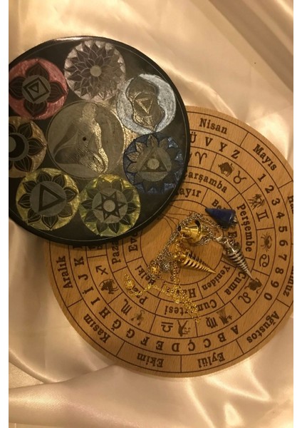 Pandül Sarkaç Tahtası Türkçe Ahşap Doğal Taş Pandül Pirinç Pandül Doğal Taş Pandül ve Arındırma Temizleme Doğal Opsidyen Taşı Pirinç Pandül Melek Taşı 7 Çakra