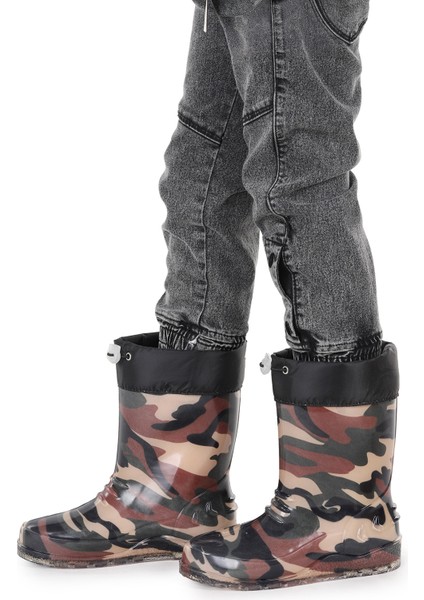 Savana Su Geçirmez Erkek Çocuk Yağmur Çizmesi Haki - Bej fiyatları