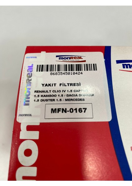 MFN-0167 Yakıt Filtresi Renault Clio Iv 1.5 / Captur 1.5 / Kangoo 1.5 / Dacia Dokker 1.5 - Duster 1.5 fırsatları