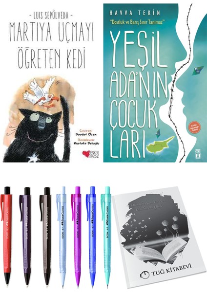 Yeşil Adanın Çocukları ve Martıya Uçmayı Öğreten Kedi 2'li Set - Kalem