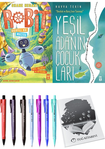 Yeşil Adanın Çocukları ve Robit 3 Gıcırtılı Bir Macera 2'li Set - Kalem