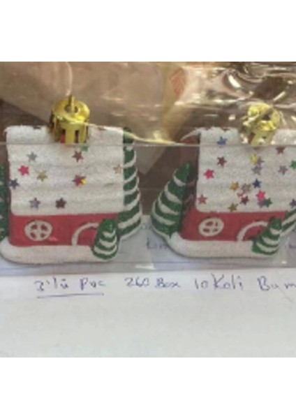 3 Adet Yılbaşı Dağ Evi Dilek Evi Çam Ağacı Süsü Yılbaşı Parti Süslemeleri