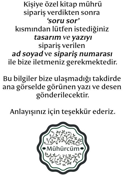 Kişiye Özel Öğretmen Kaşesi Kitap Mührü ve Istampa Set R5814-15 fiyatları