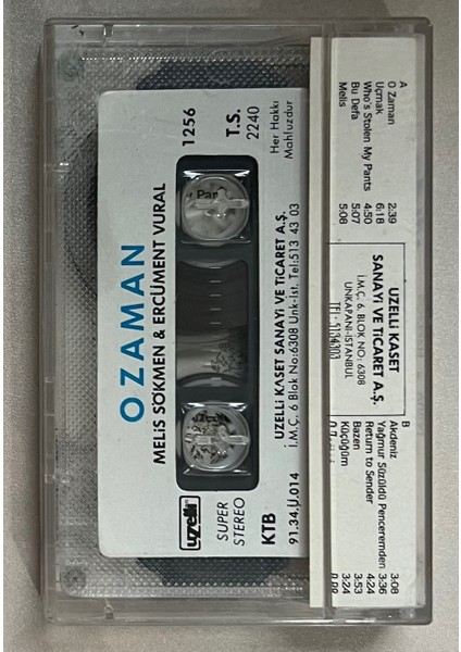 Melis Sökmen & Ercüment - Vural O Zaman Kaset