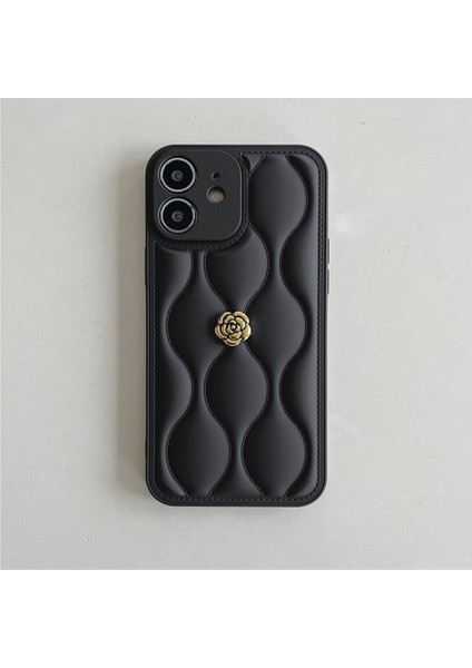 Apple iPhone 11 Uyumlu Kılıf Zebana Camellia Deri Kılıf Siyah modelleri