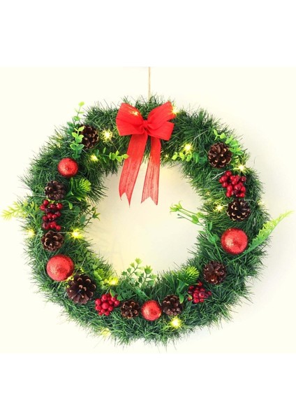 Yılbaşı Kapı Süsü, Led Işıklı, Renkli Kapı Çelengi, Neşeli ve Şık Dekorasyon fiyatları