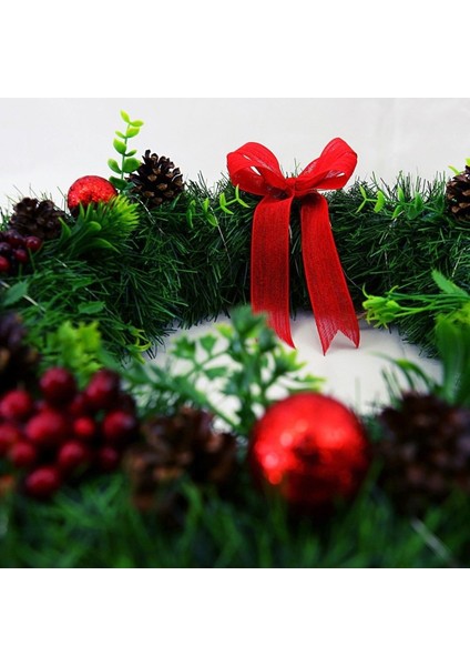 Yılbaşı Kapı Süsü, Led Işıklı, Renkli Kapı Çelengi, Neşeli ve Şık Dekorasyon indirimleri