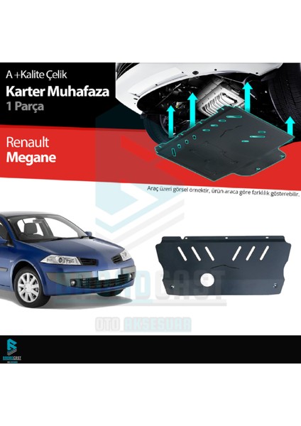 Renault Megane 2 Çelik Karter Muhafaza Koruma 2002-2008 A+ Kalite