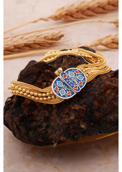 Anadolu Motifli Gümüş Altın Kaplama Midyat Hasırı Mineli Akıtma Bileklik 4716 fiyatları