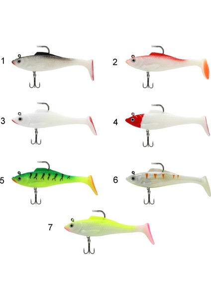 3568 Cracker Soft 12CM Levrek Turna Silikonu 3'lü Set Suni Balık 3