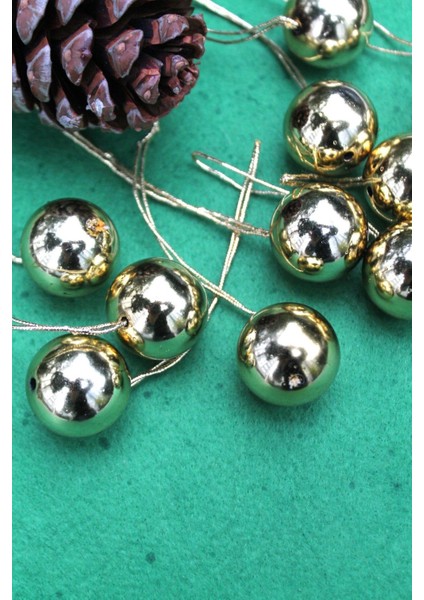 20 Adet Red Gold Dekoratif Parlak Top Ağaç Süsü 3cm indirimleri