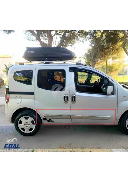 Peugeot Bipper Krom Yan Kapı Çıtası 4 Prç. 2008-2015 P. Çelik