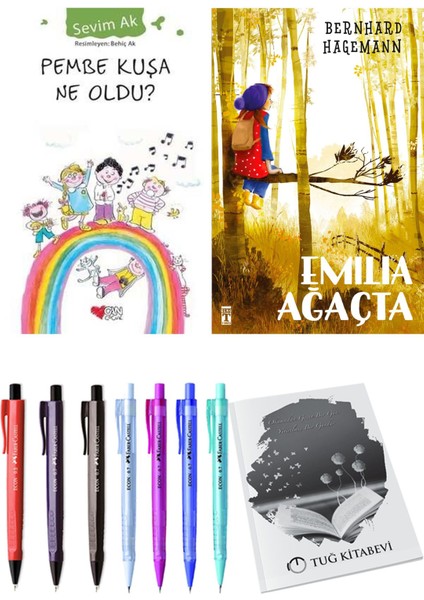 Emilia Ağaçta ve Pembe Kuşa Ne Oldu? 2'li Set - Kalem