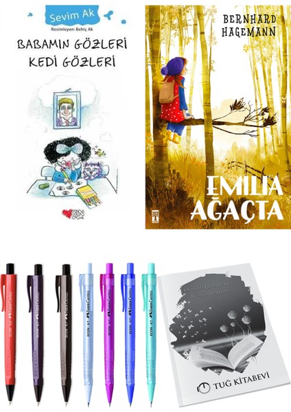 Emilia Ağaçta ve Babamın Gözleri Kedi Gözleri 2'li Set - Kalem