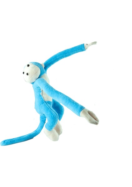 Peluş Maymun Sevimli Sarılan Maymun Mavi 50 cm