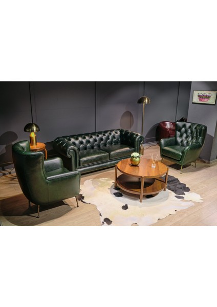 Mars Hakiki Deri Chester Takımı / Taba-Fırsat ÜRÜNÜ- indirimleri