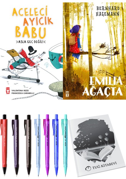 Emilia Ağaçta ve Aceleci Ayıcık Babu Asla Geç Değil 2'li Set - Kalem