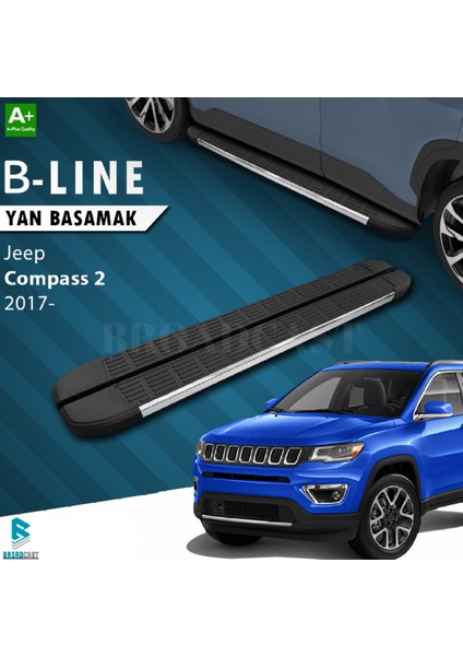Jeep Compass 2 B-Line Krom Yan Basamak 2017-SONRASI Uyumlu
