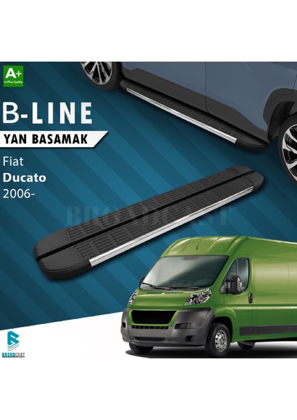 Fiat Ducato Kısa Şase B-Line Krom Yan Basamak 2006-SONRASI Uyumlu