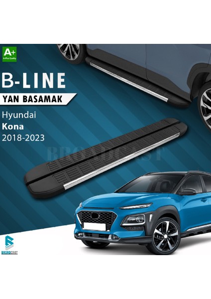 Hyundai Kona B-Line Krom Yan Basamak 2018-2023 Arası Uyumlu